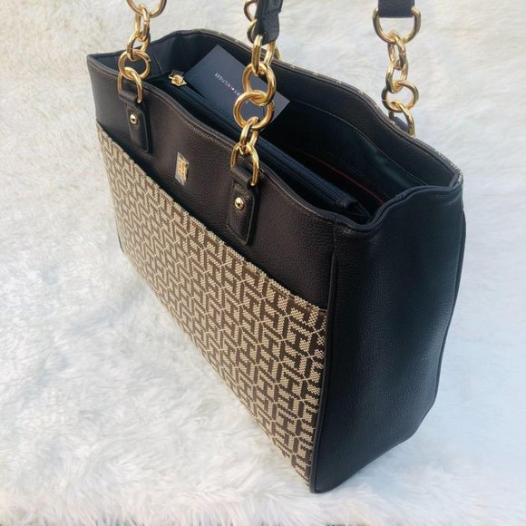 TOMMY HILFIGER. TH Monogram Brown Shopper. - Picture 3 of 12